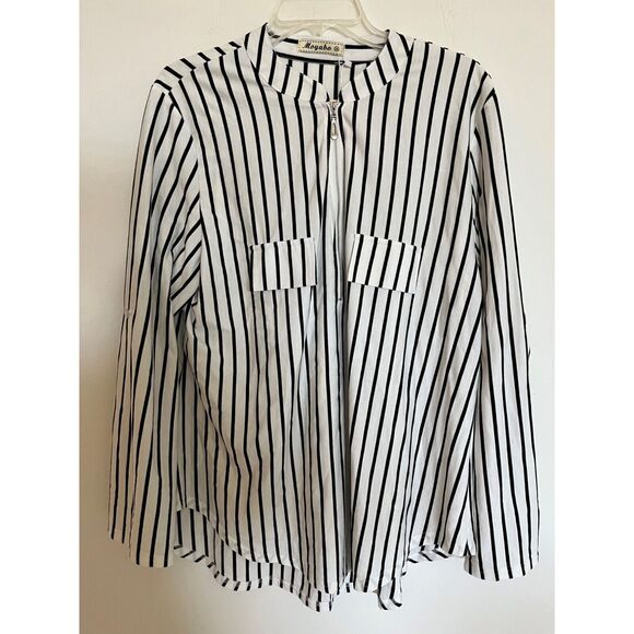 Moyabo Women's Casual Summer Cotton Striped Top/Tunic-2XL NEW w/Tag - Picture 1 of 8